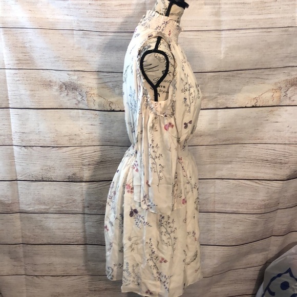 Rachel Zoe Meade Cold Shoulder Dress Silk Chiffon NWT Mini Ivory Size 2 - Picture 6 of 13